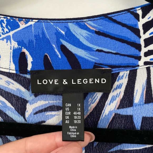 Love & Legend Tropical Print Belted Kimono Cardigan - Picture 8 of 9